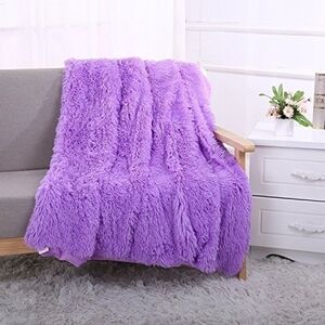 Expressions Plush Purple Throw Blanket